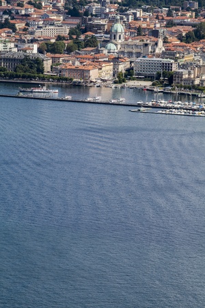 Como  city panorama from the lakeの写真素材