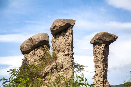 Bizzarre rock formation in Natural Park. Location: Segonzanoのeditorial素材