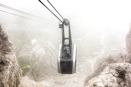 Cable Car way to mountainsの写真素材