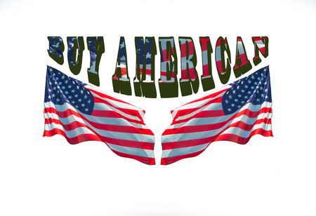 buy american for made in usa product logo. patriotic conceptの写真素材