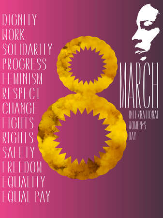 Design card for international women's day, 8th march celebration.の写真素材