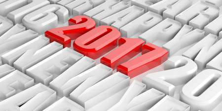 2017 3d rendering number and happy new year