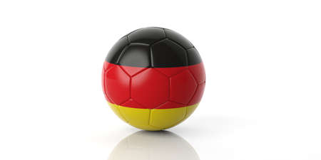 3d rendering soccer football ball, Germany, flagの写真素材