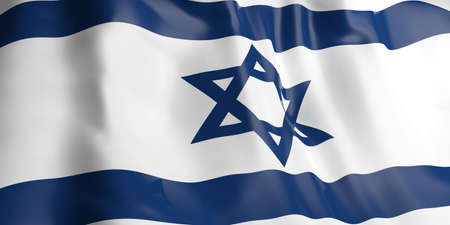 3d rendering Israel flag wavingの写真素材