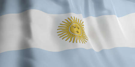 3d rendering Argentina flag wavingの写真素材