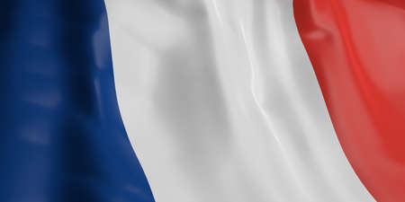 3d rendering France flag wavingの写真素材