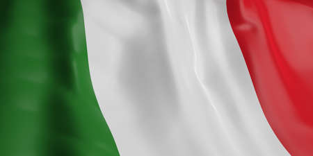 3d rendering Italy flag wavingの写真素材