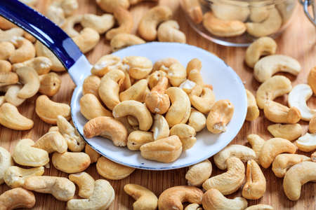 Cashews and an old ladle
