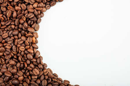 Coffee beans background with copyspaceの写真素材