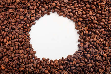 Coffee beans background with copyspaceの写真素材