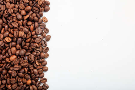 Coffee beans background with copyspaceの写真素材