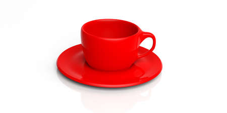 3d rendering cup of coffee on white backgroundの写真素材