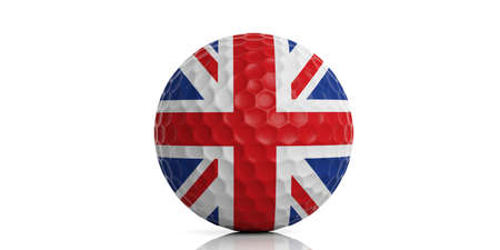 3d rendering United Kingdom flag golf ballの写真素材