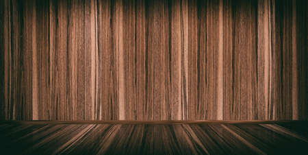 3d rendering wooden floor and wall backgroundの写真素材
