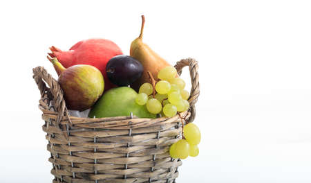 Variety of fresh fruits in a basket