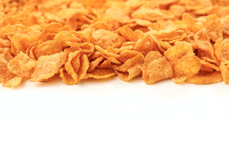 Corn flakes background and copy spaceの写真素材