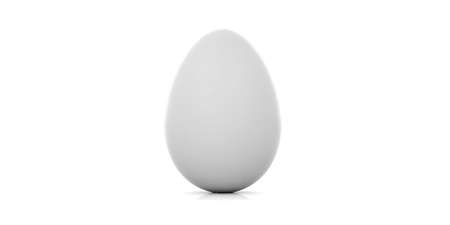 3d rendering egg isolated on white backgroundの写真素材