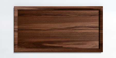 3d rendering wooden sign with copy space on white backgroundの写真素材