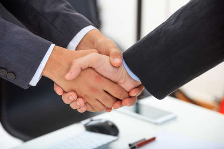 Business people greeting each otherの写真素材