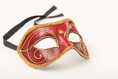 Venetian carnival mask isolated on white backgroundの写真素材