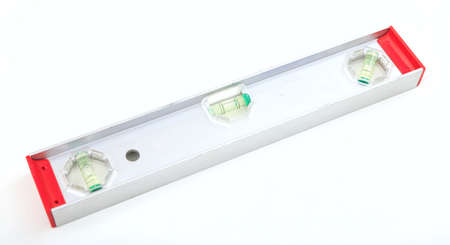 Metal spirit level isolated on white background