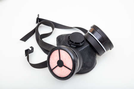 Respiratory protection mask isolated on white backgroundの写真素材