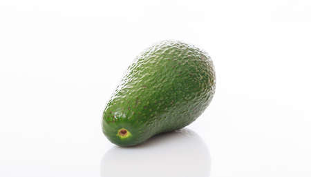 Avocado close up isolated on white backgroundの写真素材
