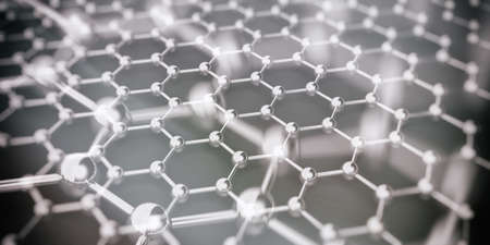 Molecules connected on black background. 3d illustrationの写真素材