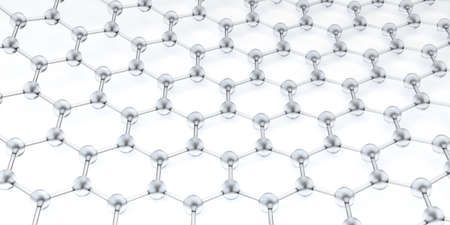 Molecules connected on white background. 3d illustrationの写真素材