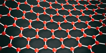 Molecules connected on black background. 3d illustrationの写真素材