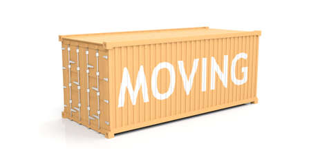 Container isolated on white background. 3d illustrationの写真素材