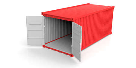 Container isolated on white background. 3d illustration