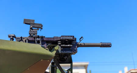 Tank detail from a military parade in Athens, Greeceの写真素材