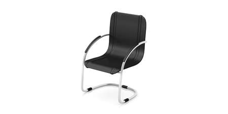 Office guest chair isolated on white background. 3d illustrationの写真素材