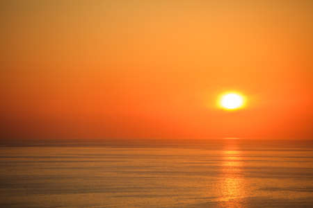Beautiful sunset over Aegean sea - Greeceの写真素材