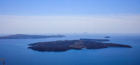 Santorini island, Greece - Nea Kameni volcanic islandの写真素材