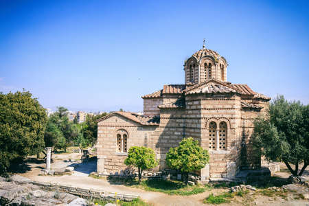 Agioi Apostoloi church in the Ancient Agora of Athens, Greeceの写真素材