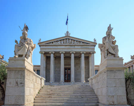 Athens, Greece - The Academy main building facadeのeditorial素材