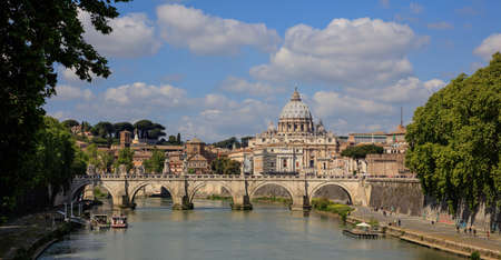 Saint Peters Basilica - Vatican in Rome, Italyの写真素材