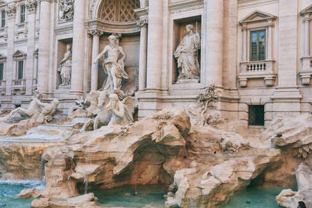 Rome, Italy - Trevi fountain (Fontana di Trevi)の写真素材