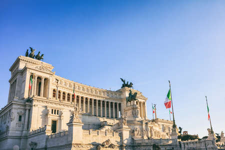 Rome, Italy - Monument of Victor Emmanuel, Piazza Veneziaのeditorial素材