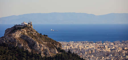 Athens, Greece - Panoramic, aerial view of the cityの写真素材