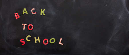 Education concept. Back to school on a blackboardの写真素材