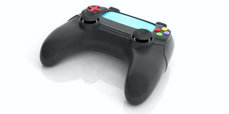Video games console controller on white background. 3d illustration