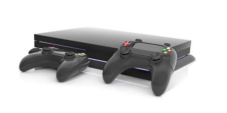 Video games console controller on white background. 3d illustrationの写真素材