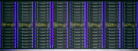 Computer server storage units background. 3d illustration