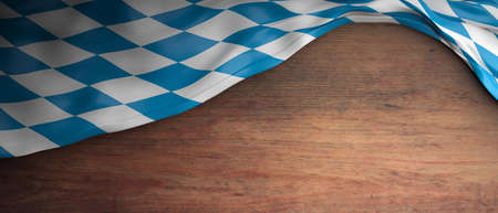 Invitation to Bavaria for Oktoberfest celebration.  Wooden background with copyspace. 3d illustrationの写真素材
