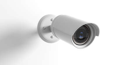 Security Camera CCTV. Surveillance cam isolated on white background. 3d illustration
