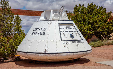 Winslow Arizona, US. May 23, 2019. Apollo test capsule in Barringer Meteor craterのeditorial素材