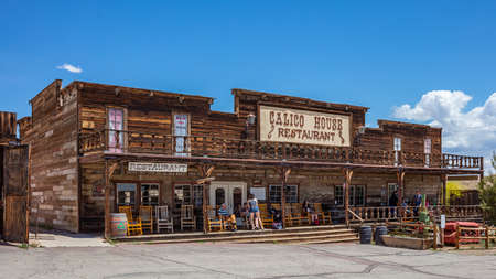 Calico ghost town California, USA. May 29, 2019. Calico house restaurant facade in a sunny spring dayのeditorial素材
